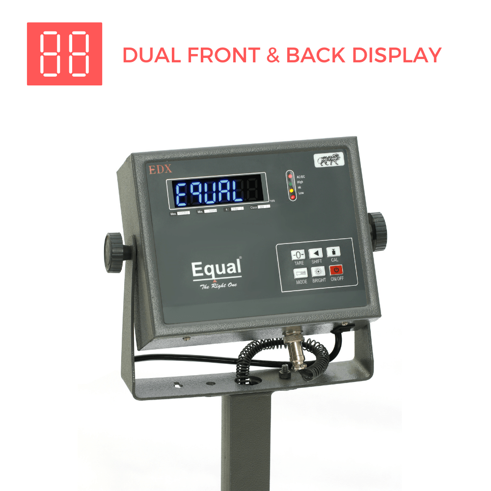 EQUAL EDX Platform Weighing Scale, F&B Multicolor Display, 100kg, 10g
