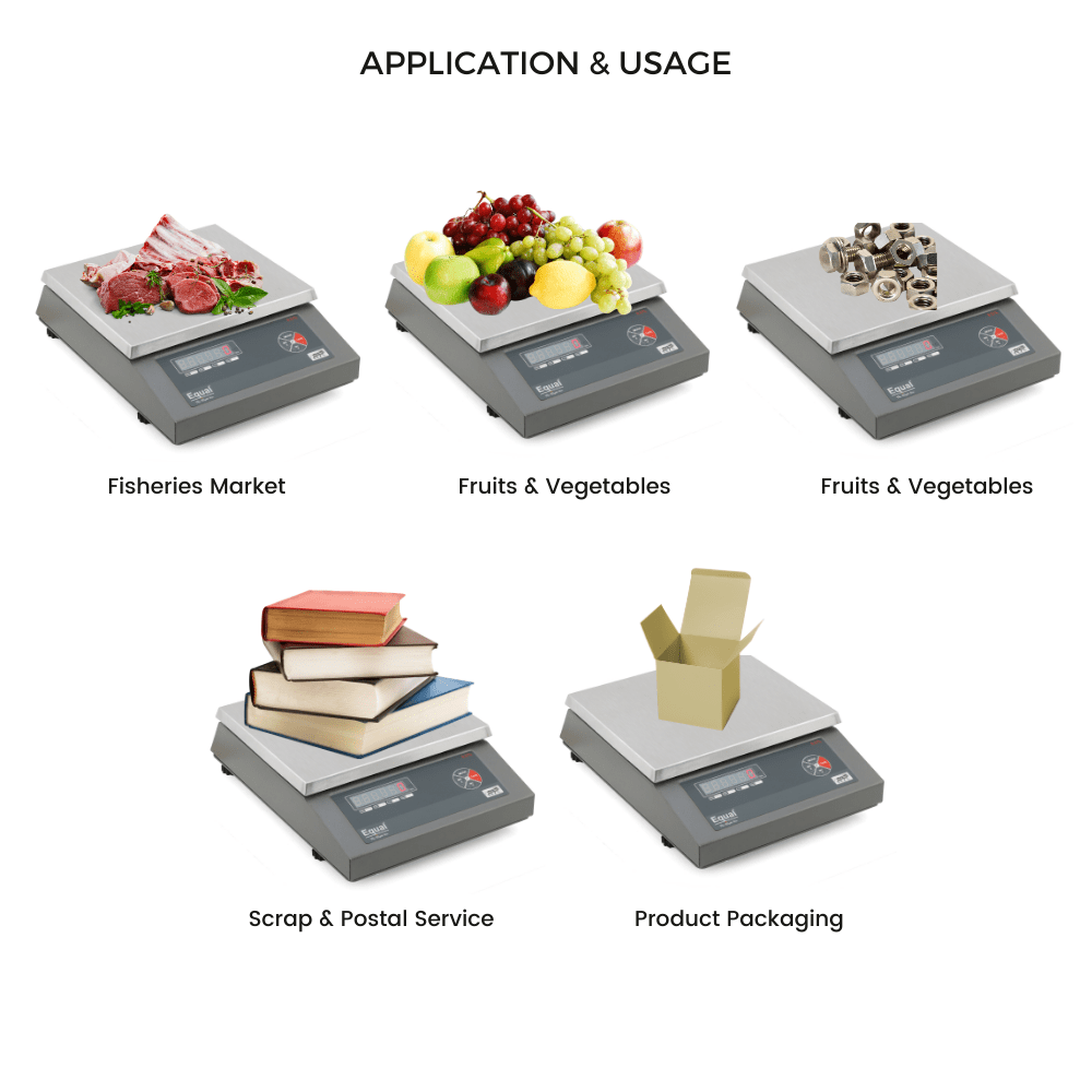 EQUAL Table Top Display Front & Back/MS - 10/20/30kg, 1,2,5g, 200X220